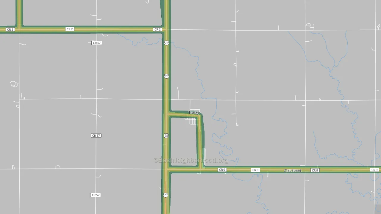56177, MN Map of Noise Levels in 56177