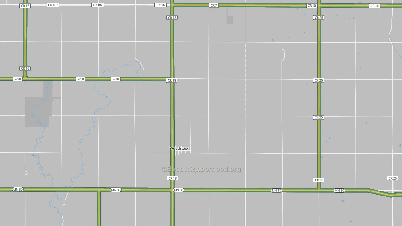 56186, MN Map of Noise Levels in 56186