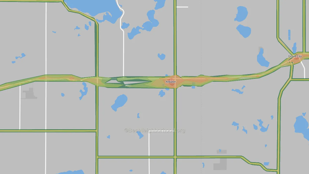 56209, MN Map of Noise Levels in 56209