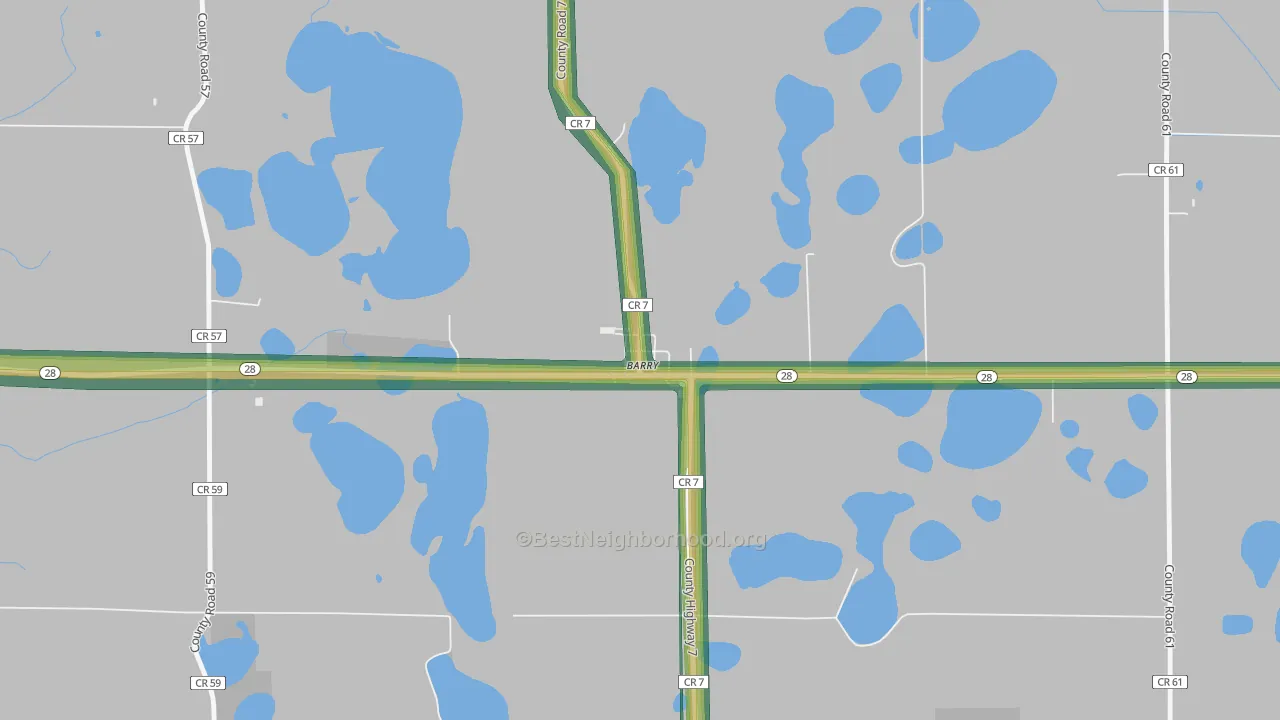 56210, MN Map of Noise Levels in 56210