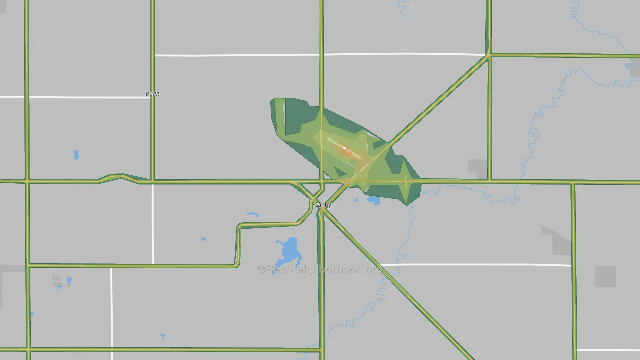 56220, MN Map of Noise Levels in 56220