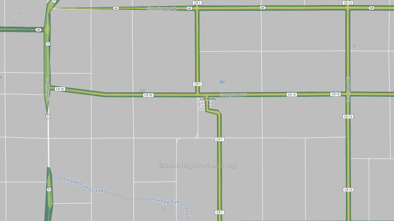 56224, MN Map of Noise Levels in 56224