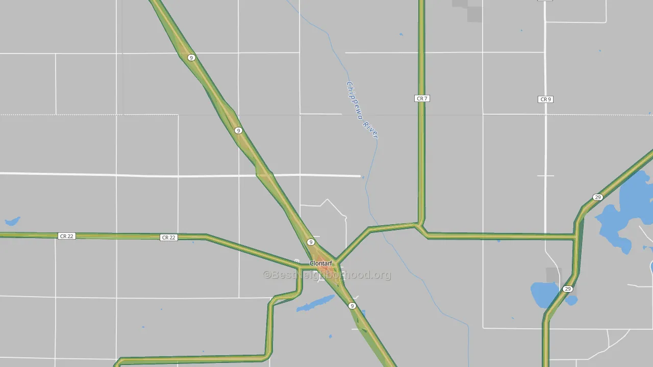 56226, MN Map of Noise Levels in 56226
