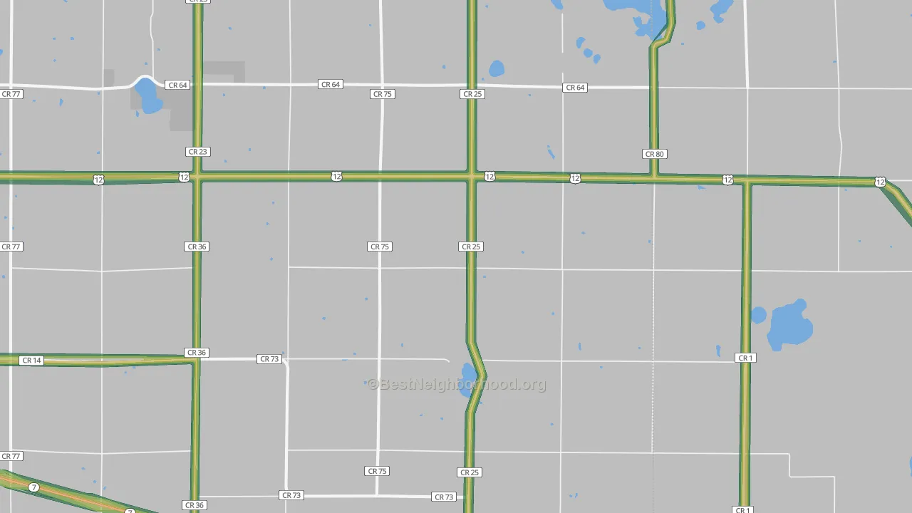 56227, MN Map of Noise Levels in 56227