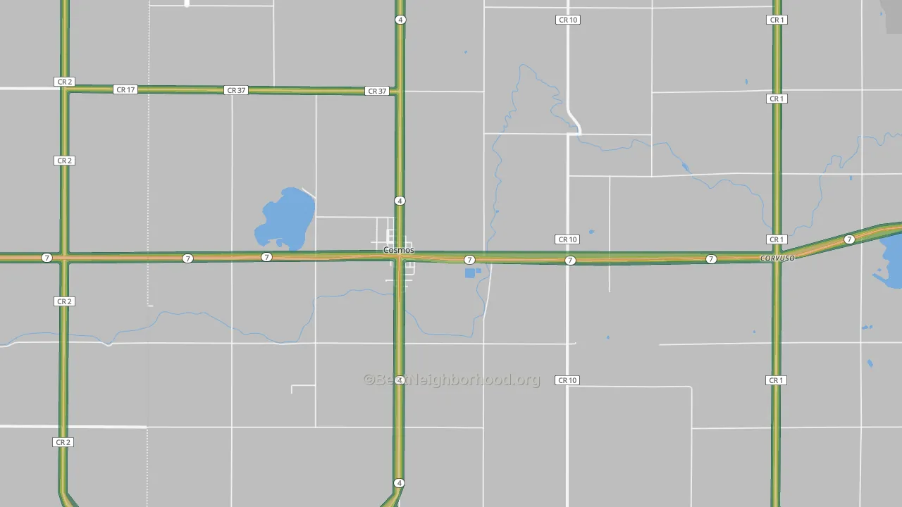 56228, MN Map of Noise Levels in 56228