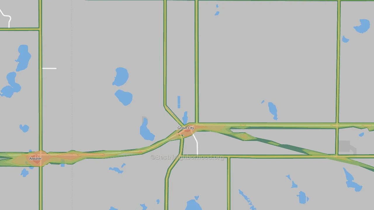 56243, MN Map of Noise Levels in 56243