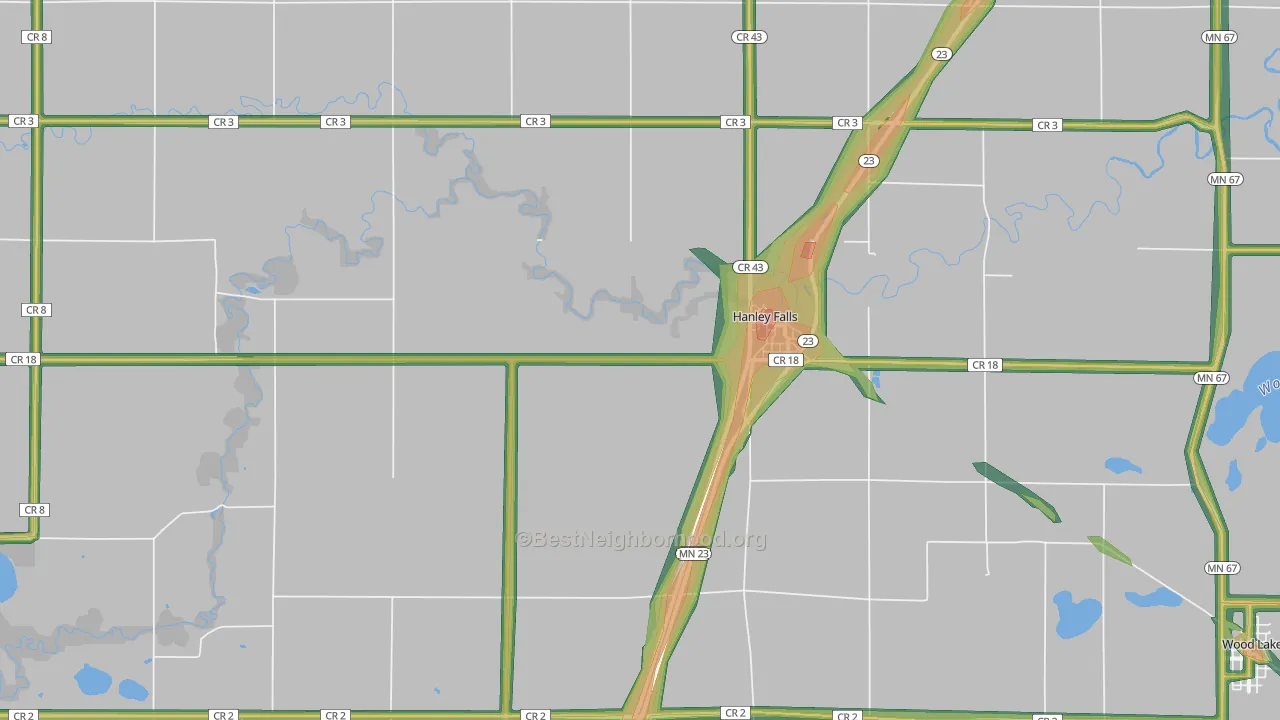 56245, MN Map of Noise Levels in 56245