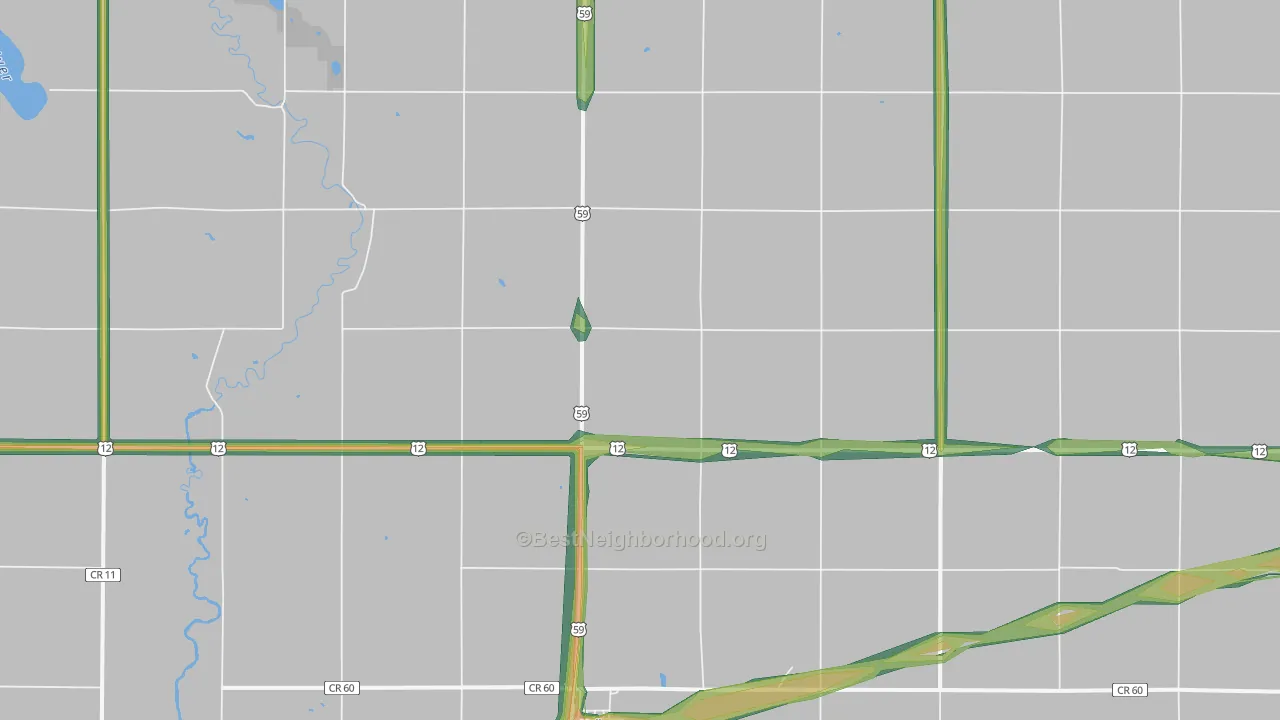 56249, MN Map of Noise Levels in 56249