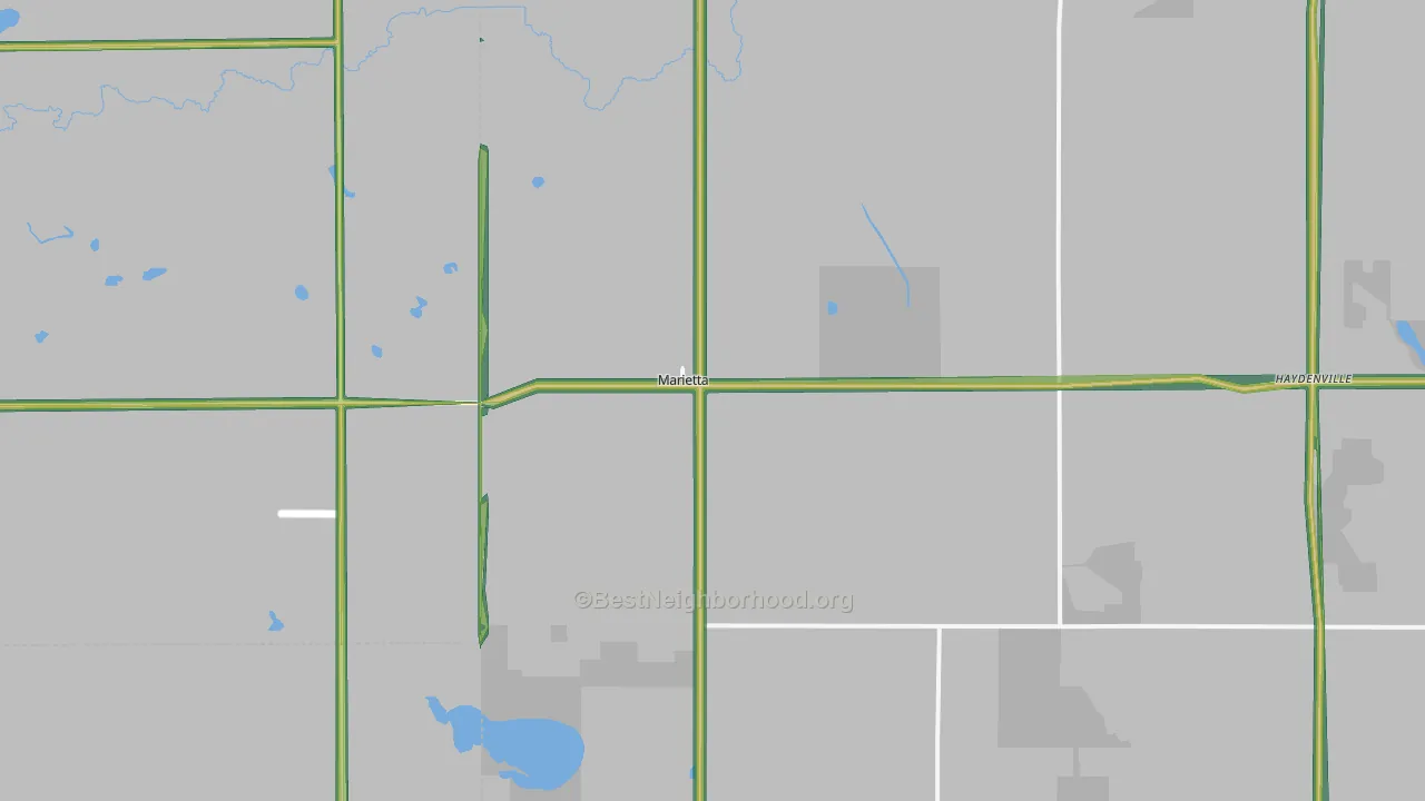 56257, MN Map of Noise Levels in 56257