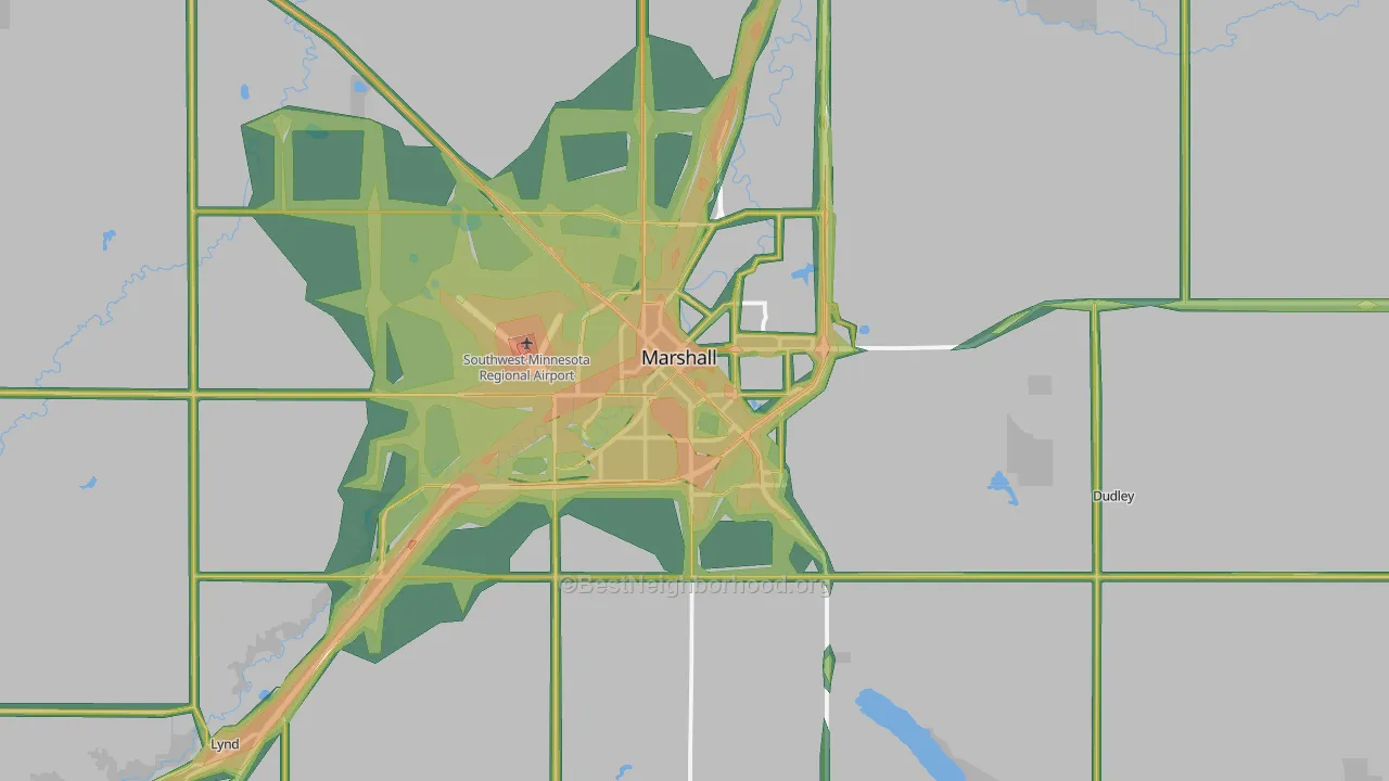56258, MN Map of Noise Levels in 56258