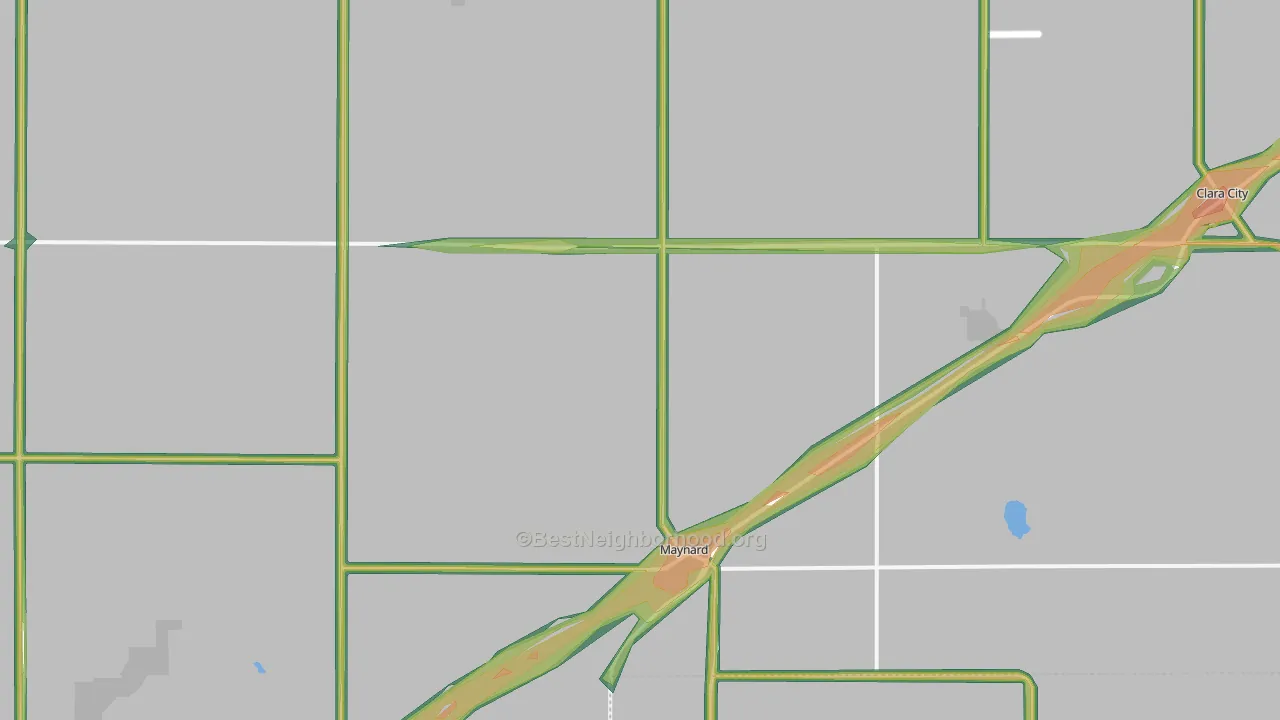 56260, MN Map of Noise Levels in 56260