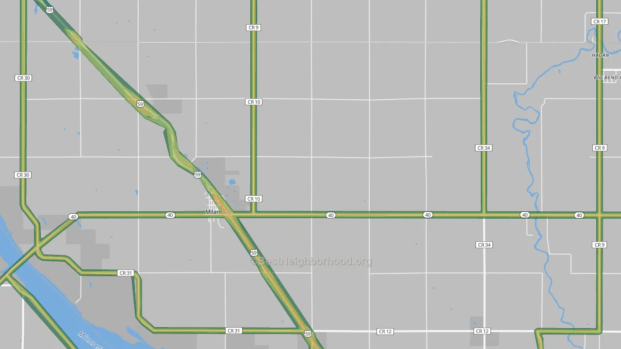 56262, MN Map of Noise Levels in 56262