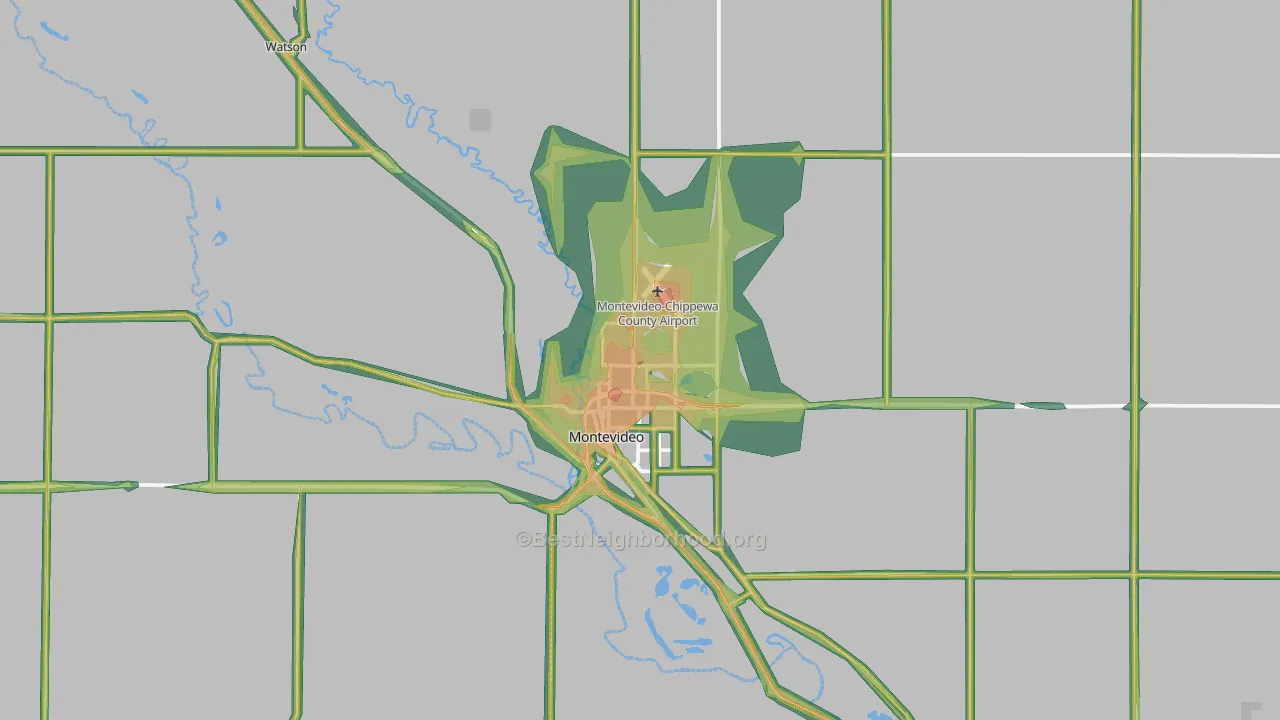 56265, MN Map of Noise Levels in 56265