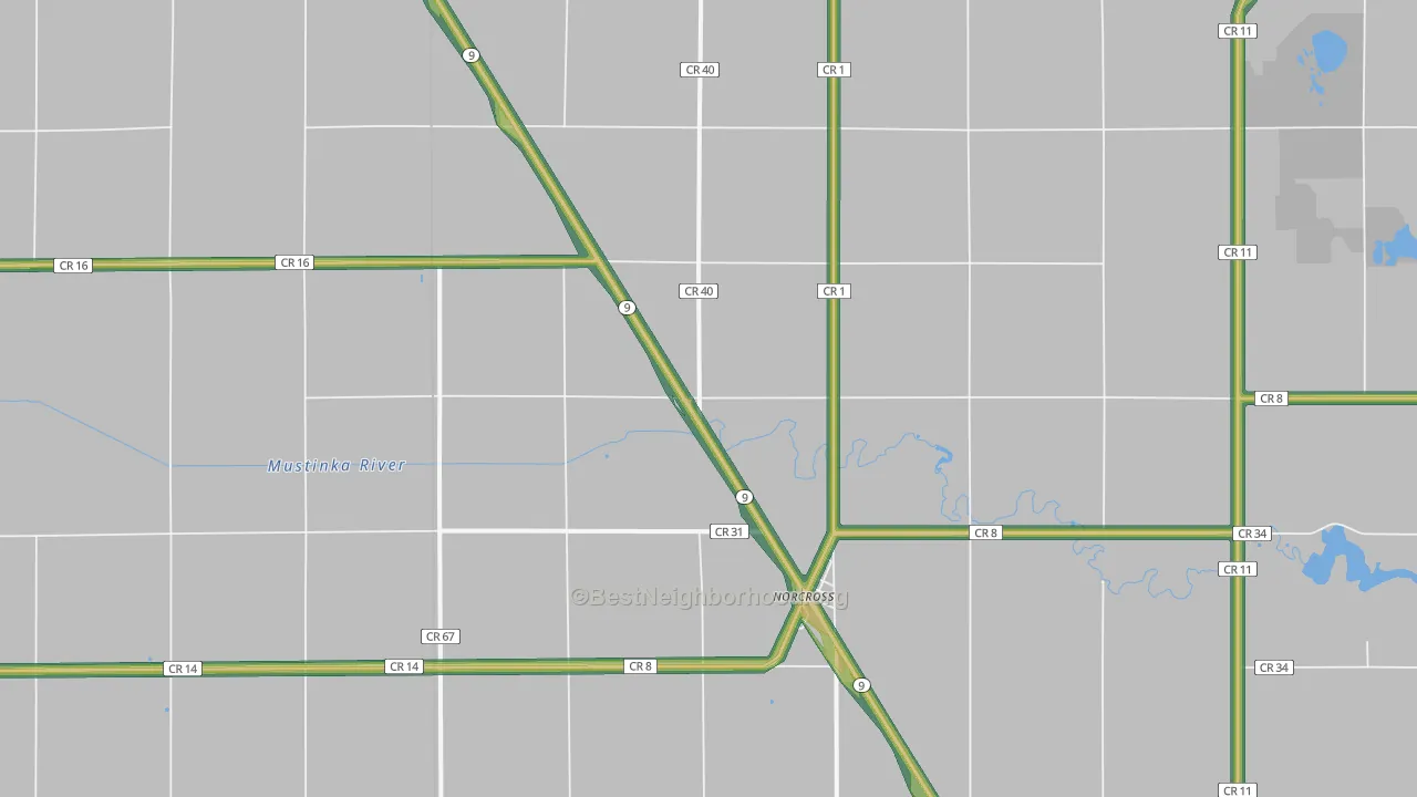56274, MN Map of Noise Levels in 56274