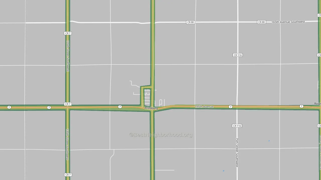 56281, MN Map of Noise Levels in 56281