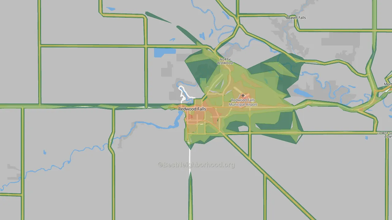 56283, MN Map of Noise Levels in 56283