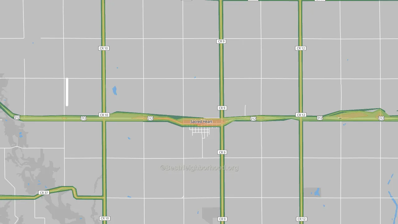 56285, MN Map of Noise Levels in 56285