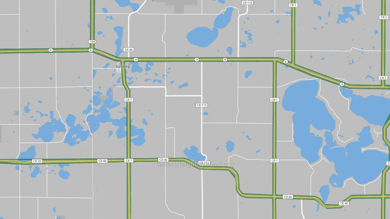 56289, MN Map of Noise Levels in 56289