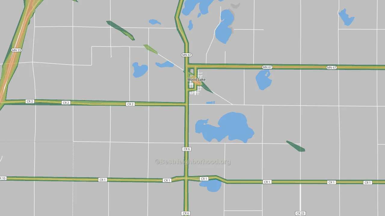 56297, MN Map of Noise Levels in 56297
