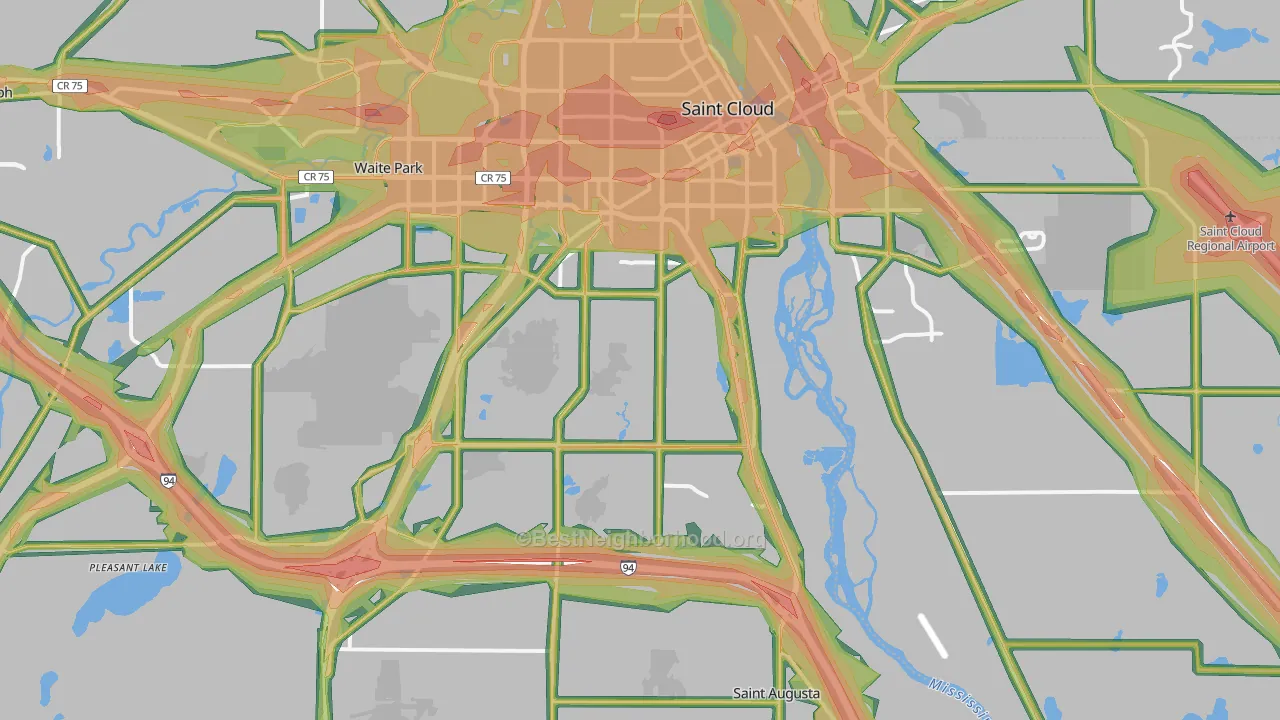 56301, MN Map of Noise Levels in 56301