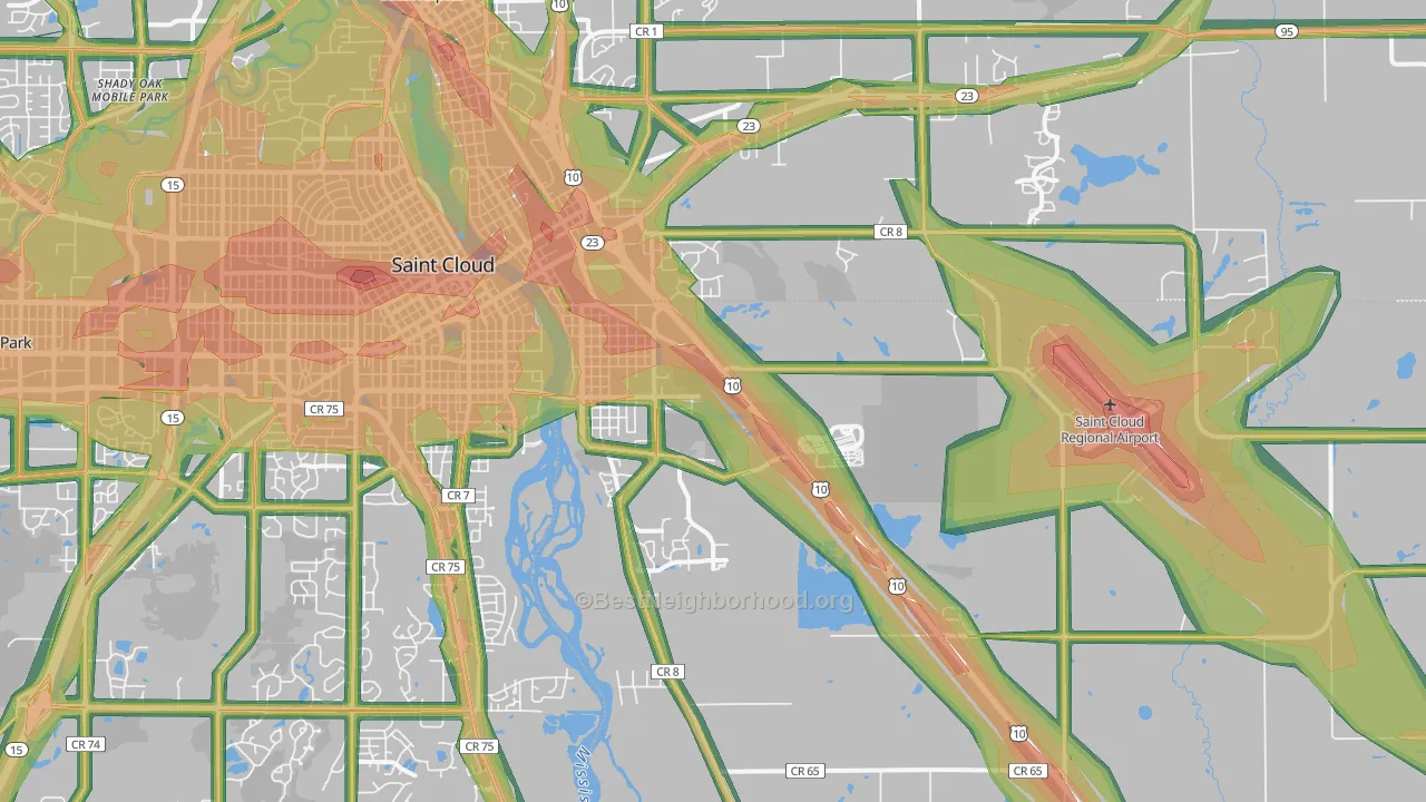 56304, MN Map of Noise Levels in 56304