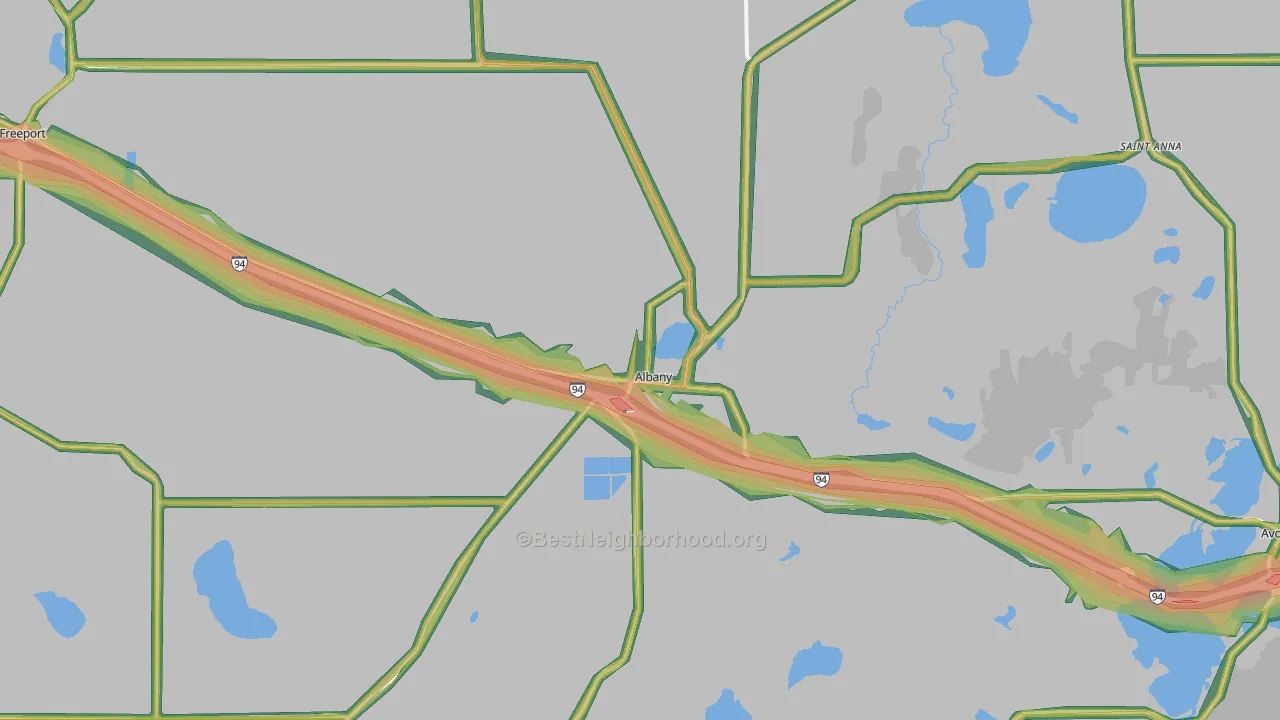 56307, MN Map of Noise Levels in 56307