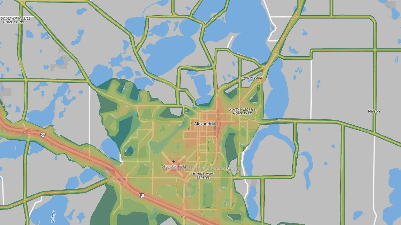 56308, MN Map of Noise Levels in 56308