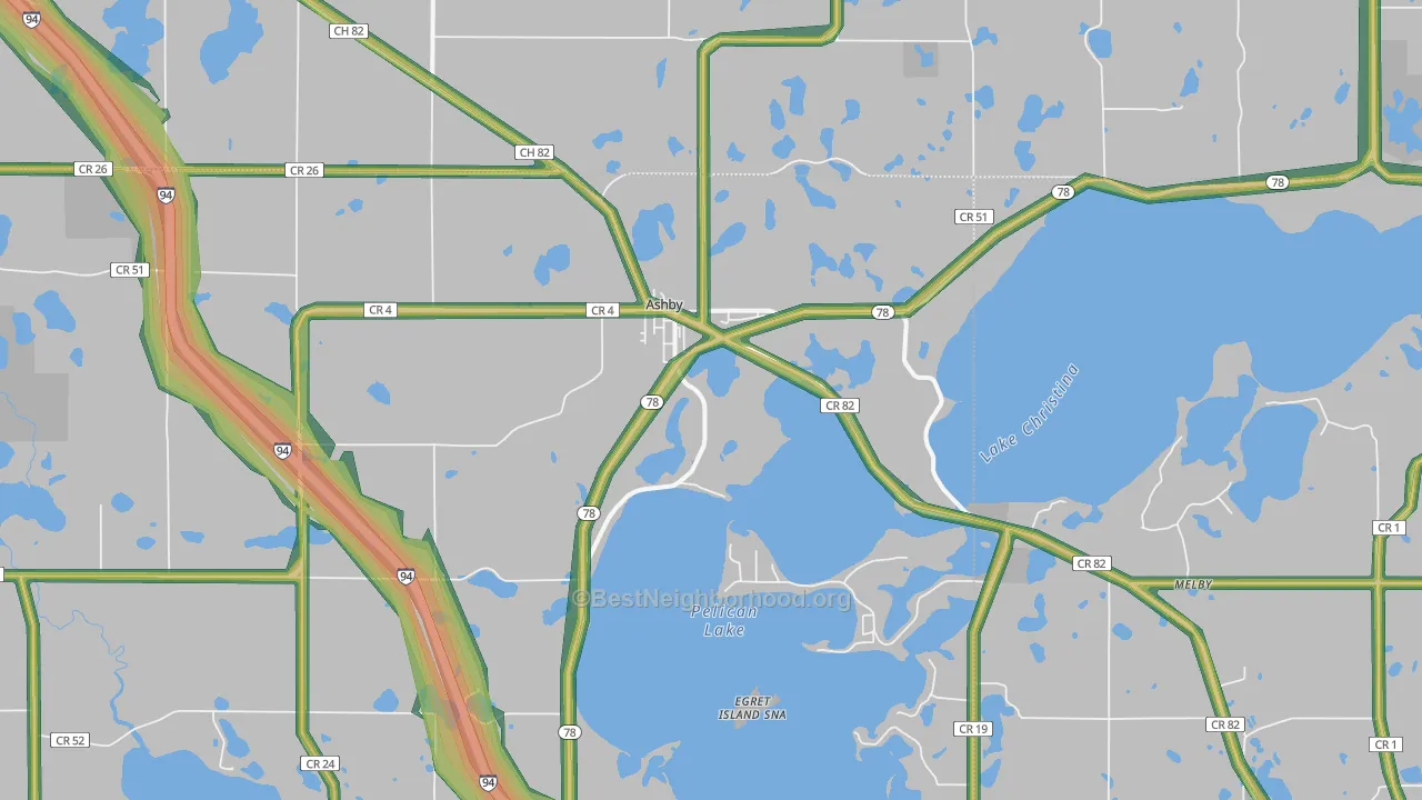 56309, MN Map of Noise Levels in 56309