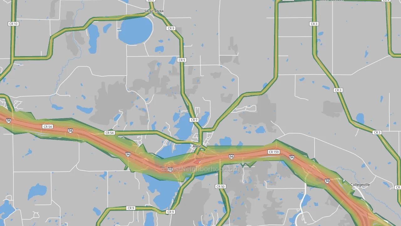 56310, MN Map of Noise Levels in 56310