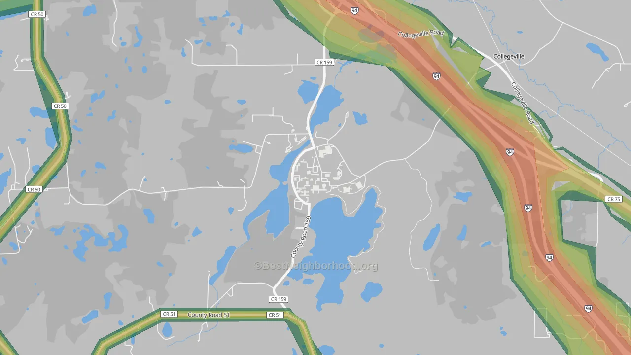 56321, MN Map of Noise Levels in 56321