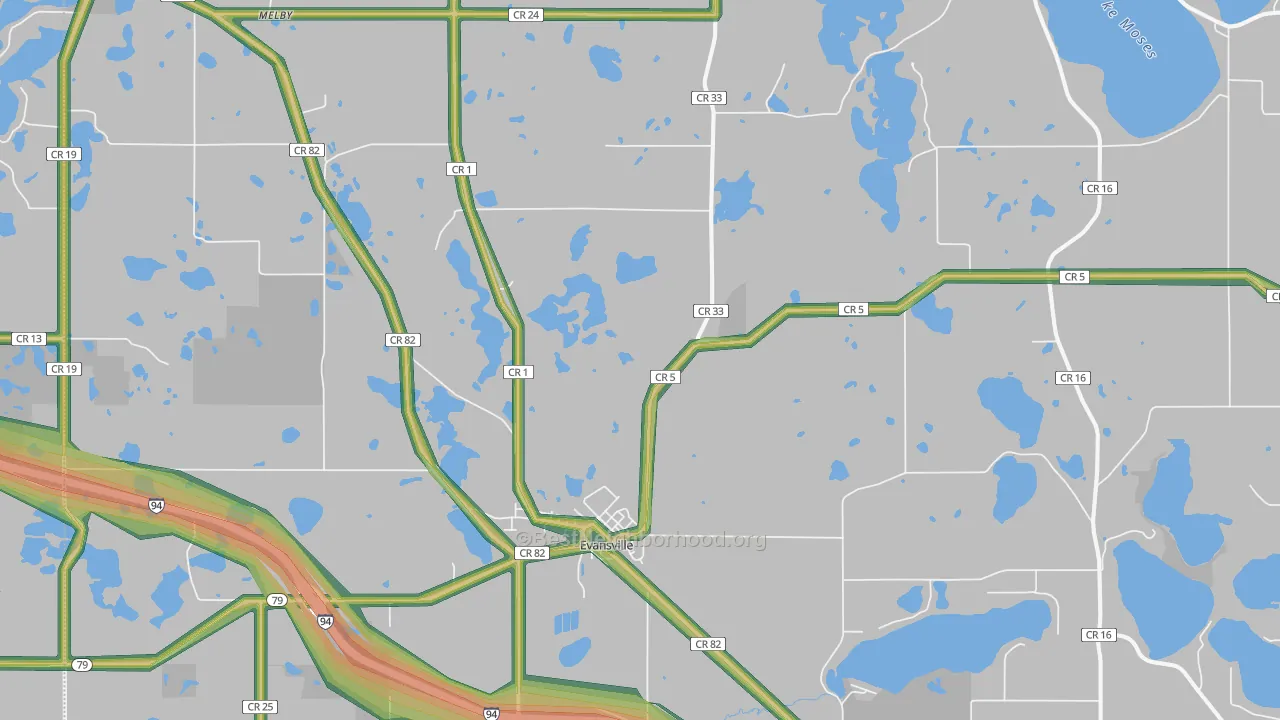 56326, MN Map of Noise Levels in 56326