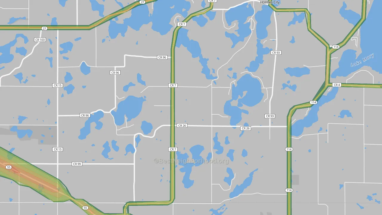 56327, MN Map of Noise Levels in 56327
