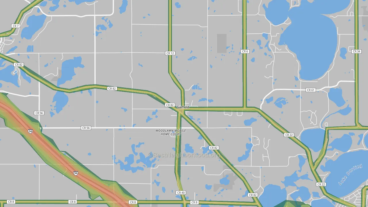 56332, MN Map of Noise Levels in 56332
