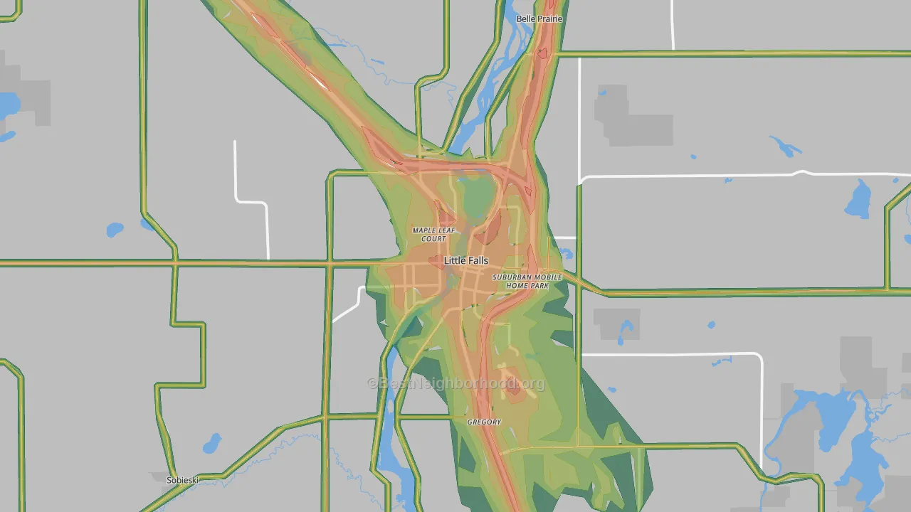 56345, MN Map of Noise Levels in 56345