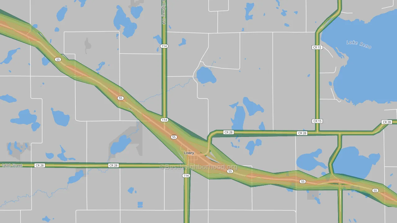 56349, MN Map of Noise Levels in 56349