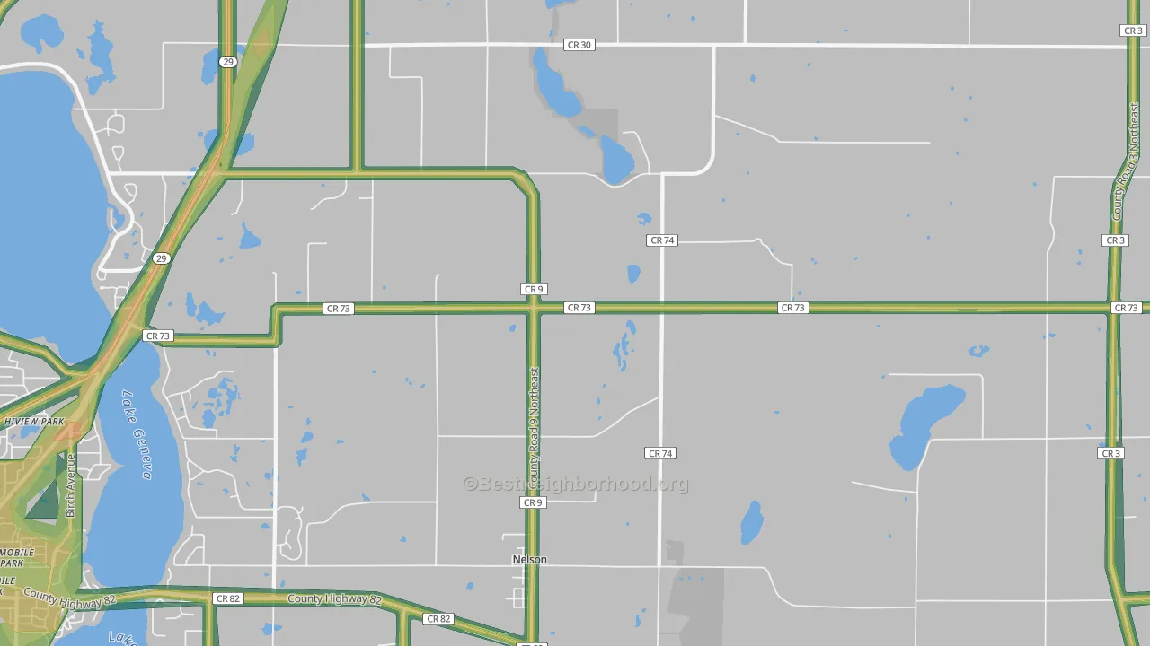 56355, MN Map of Noise Levels in 56355