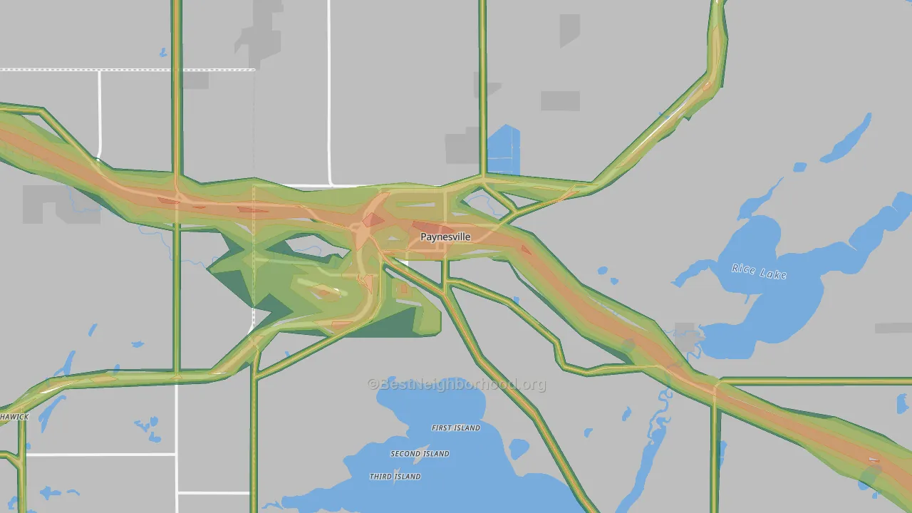 56362, MN Map of Noise Levels in 56362