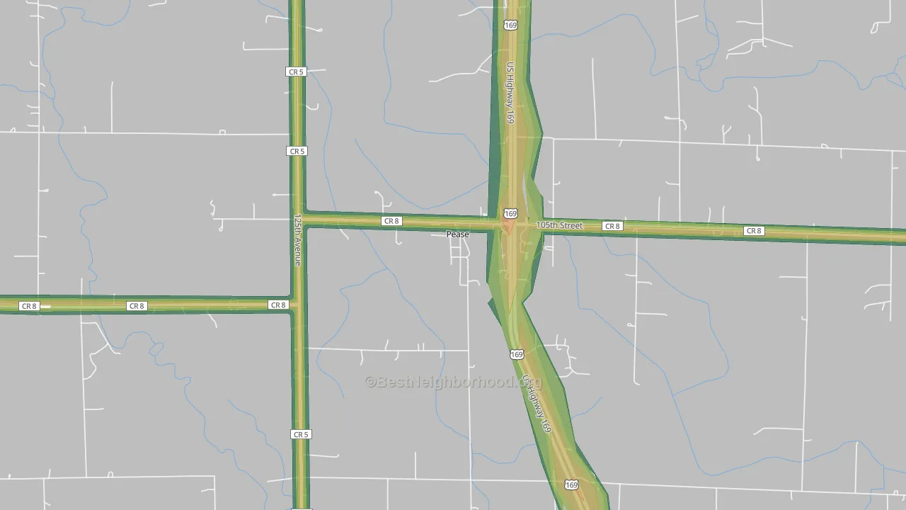 56363, MN Map of Noise Levels in 56363