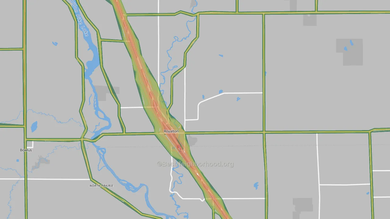 56373, MN Map of Noise Levels in 56373