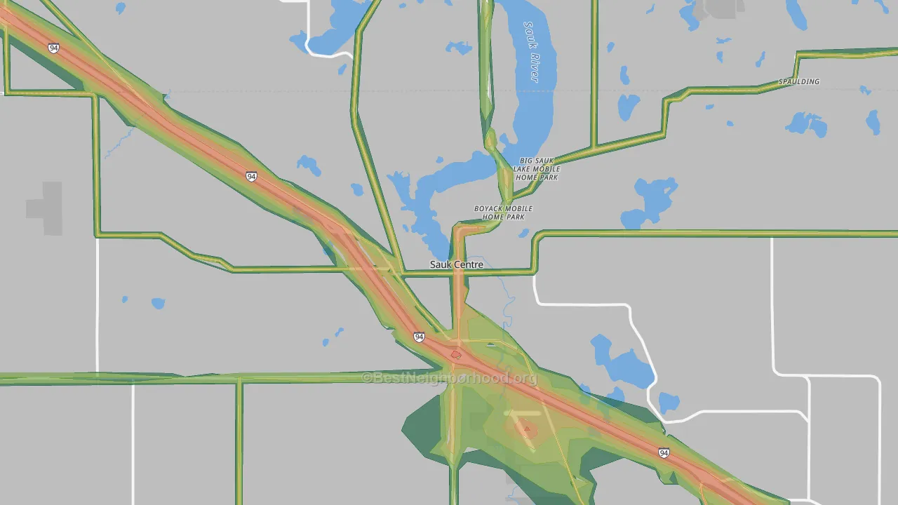 56378, MN Map of Noise Levels in 56378