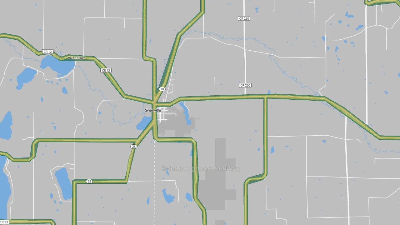 56382, MN Map of Noise Levels in 56382