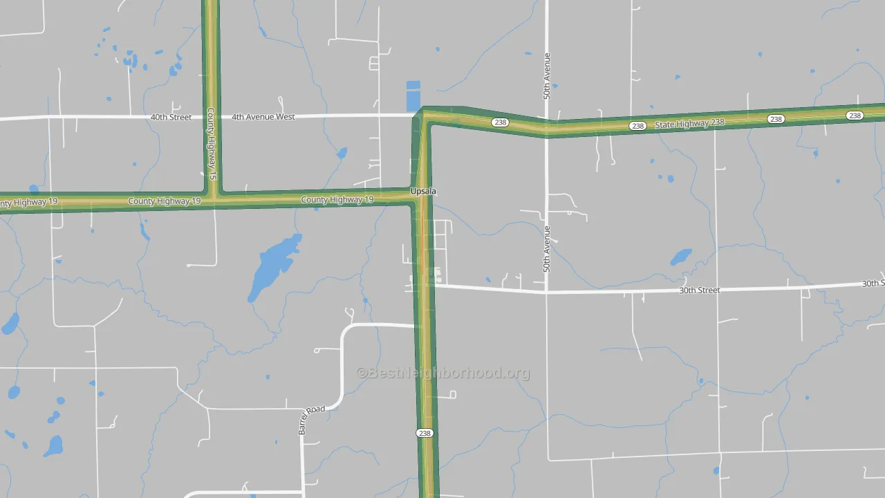 56384, MN Map of Noise Levels in 56384