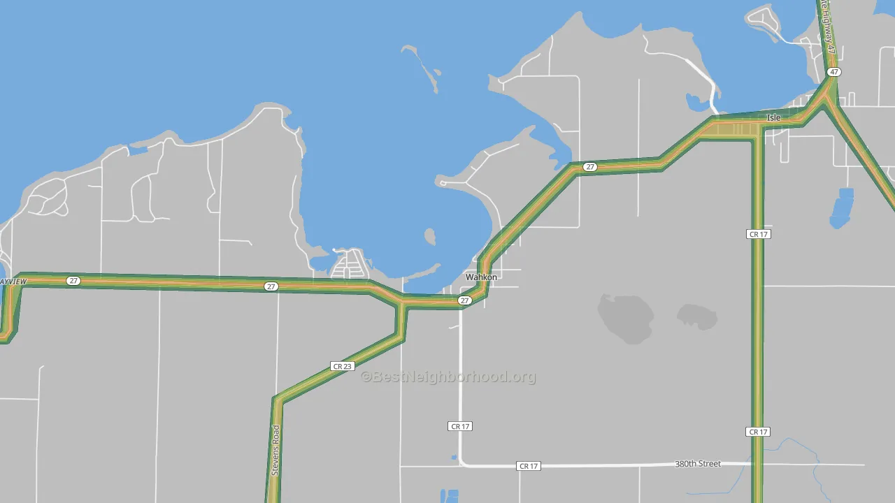 56386, MN Map of Noise Levels in 56386