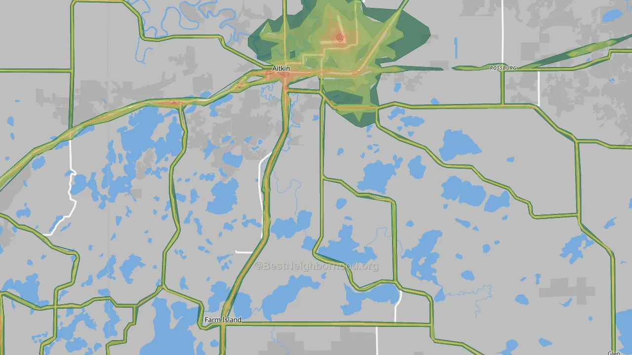 56431, MN Map of Noise Levels in 56431