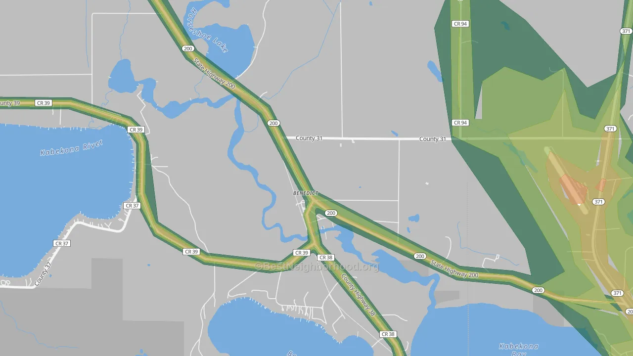 56436, MN Map of Noise Levels in 56436