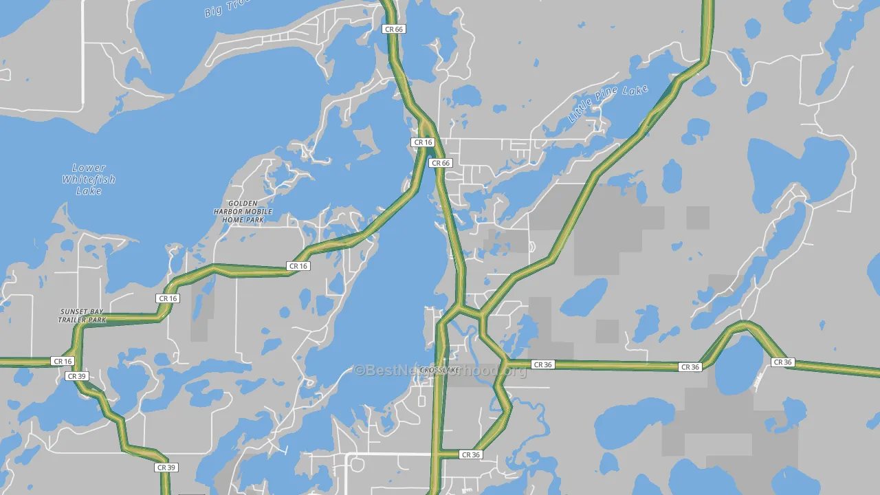 56442, MN Map of Noise Levels in 56442
