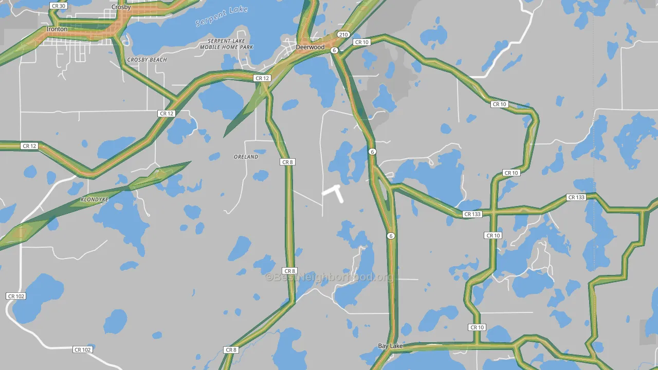56444, MN Map of Noise Levels in 56444