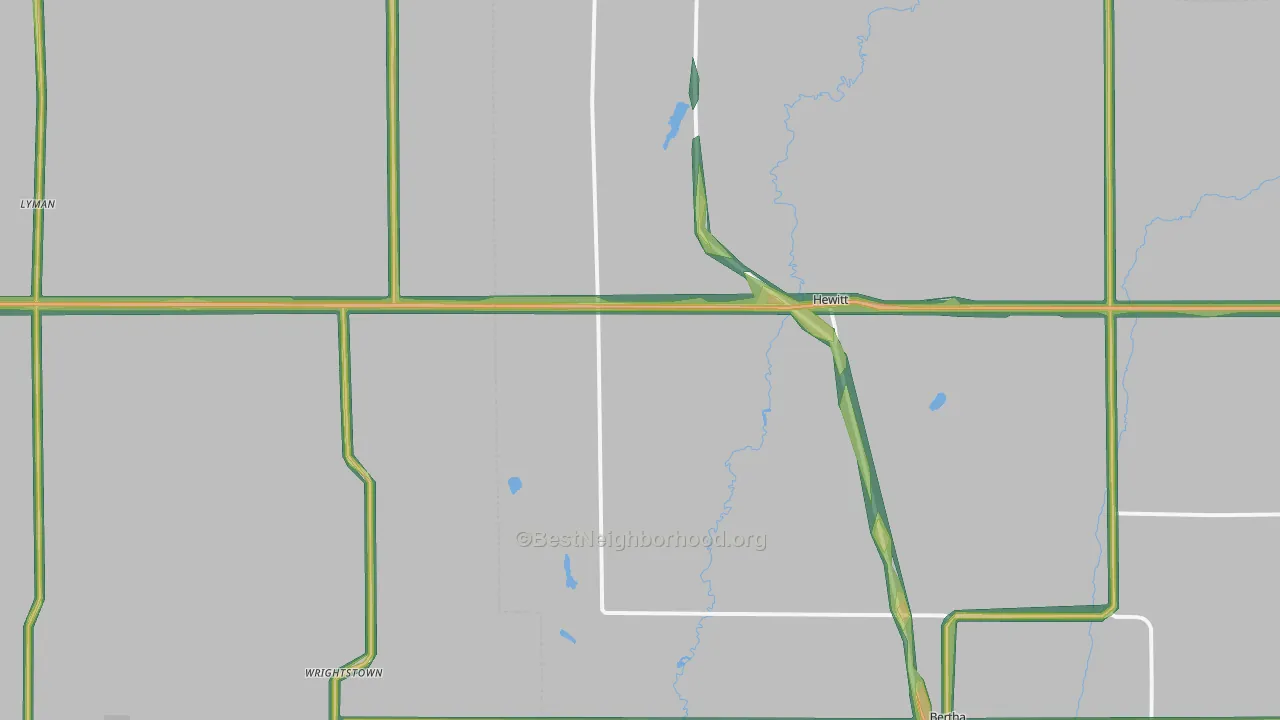 56453, MN Map of Noise Levels in 56453