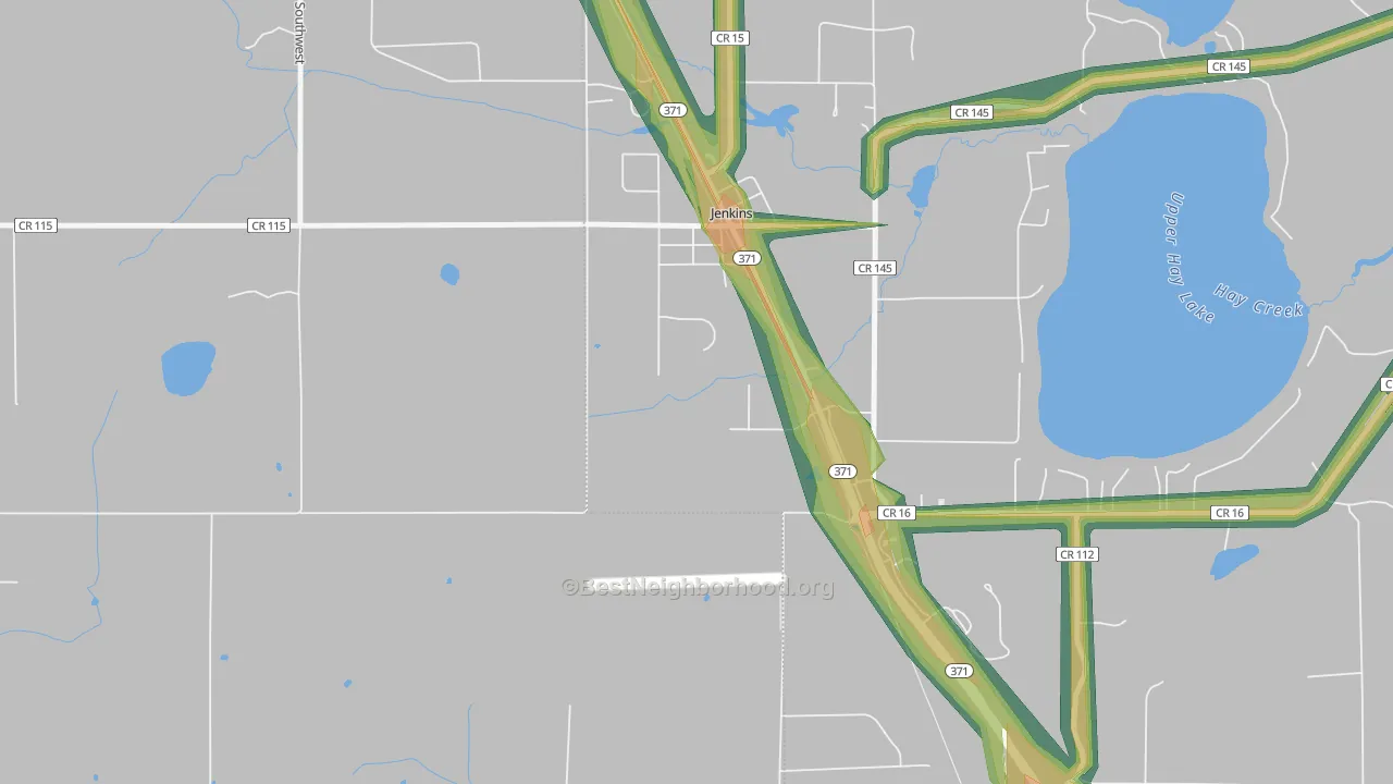 56456, MN Map of Noise Levels in 56456