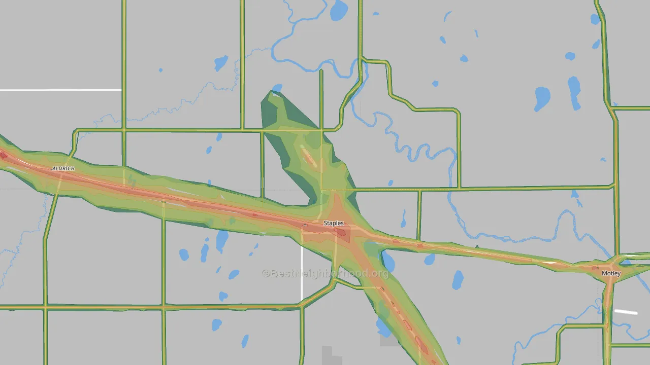 56479, MN Map of Noise Levels in 56479